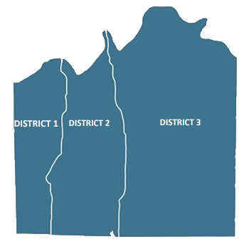 Jackson County Extension Council district map