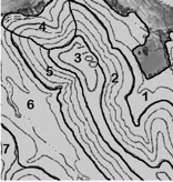 Topographical map of a 115-acre hardwood forest at the MU Wurdack Research Center in Crawford, Missouri