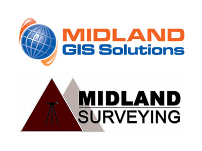 Midland GIS Solutions and Midland Surveying logos