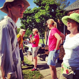 volunteers at a social event