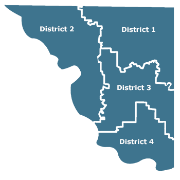 Platte County Extension Council district map