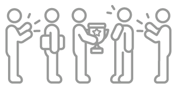 person receiving award icon