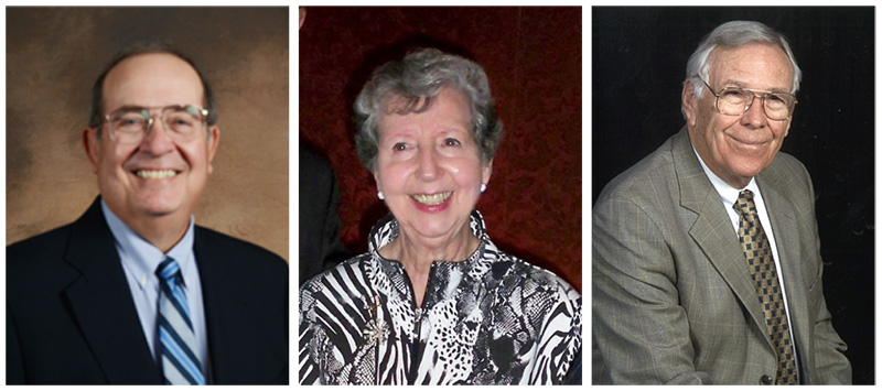Osher Founders from left to right: Tom Henderson, Lucille Salerno, and John Parker