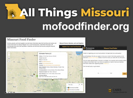 Screenshot of Missouri Food Finder online tool