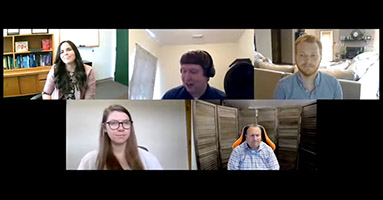 Panel of researchers during podcast