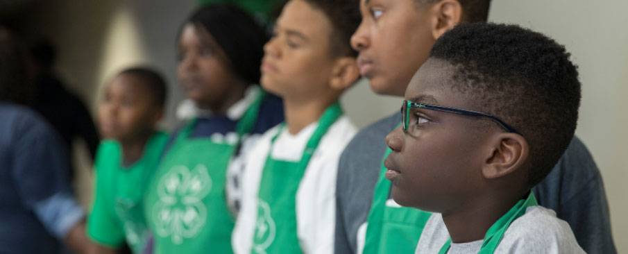 A group of 4-H participants at a meeting