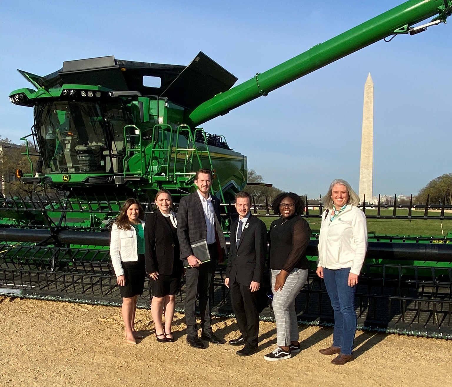 Open Brendon Engeman, third from left, and other 4-H representatives visit National Ag Day exhibits at the National Mall in Washington, D.C.