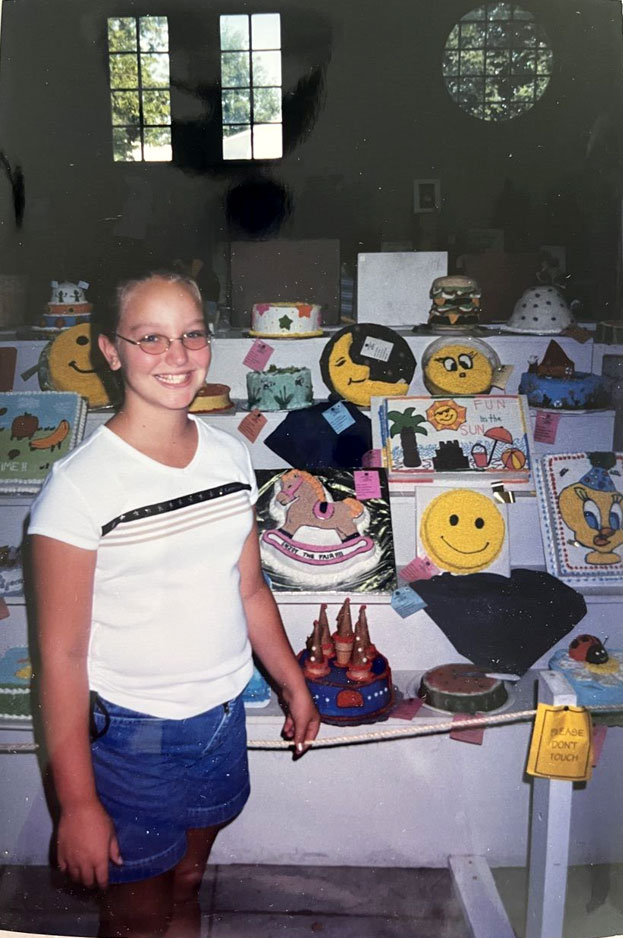 Kaleigh Summers in the 4-H building at the Missouri State Fair, ca. 2003.