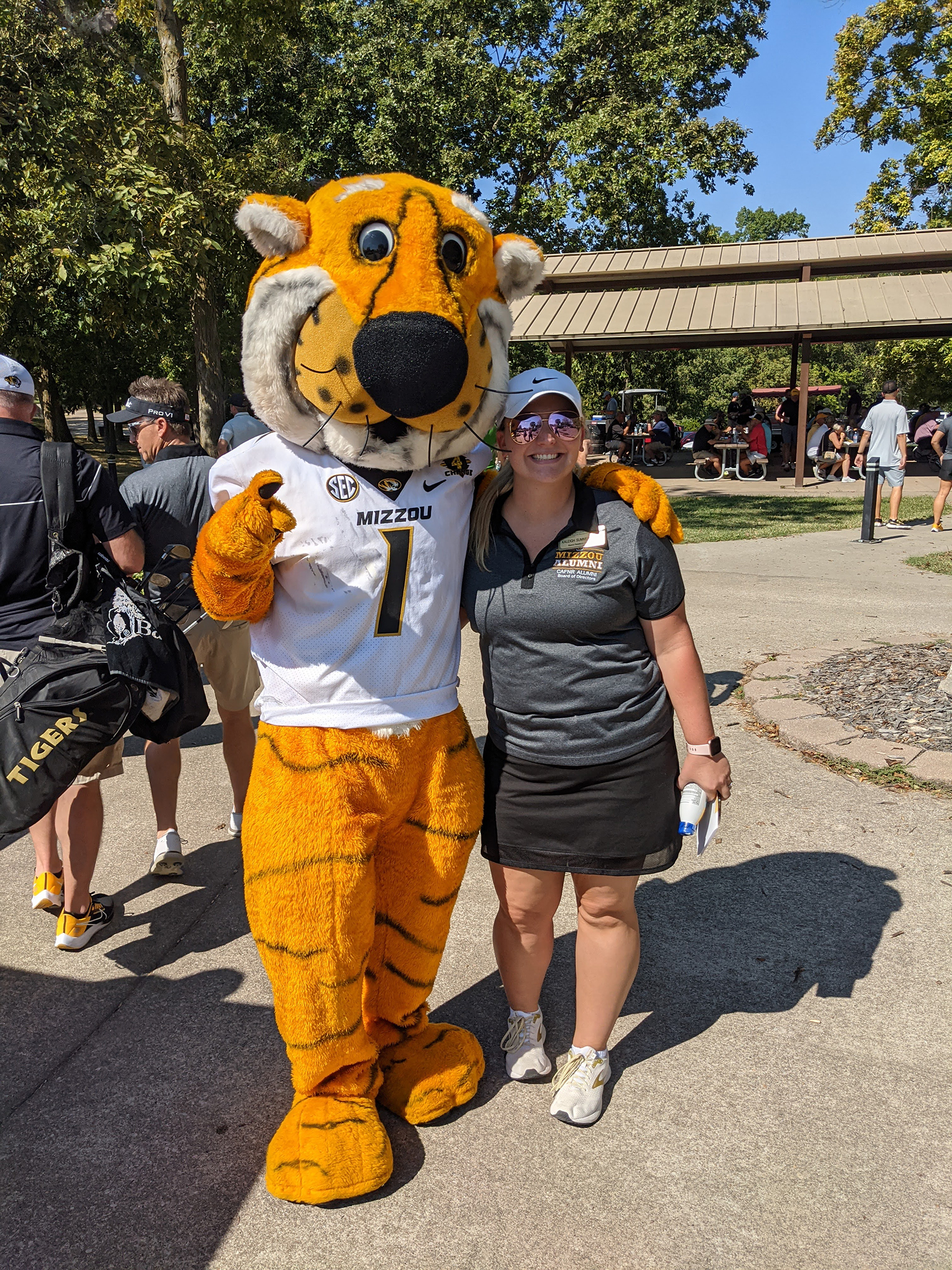 Kaleigh Summers with Truman the Tiger in 2021.