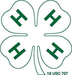 White 4-H Clover logo