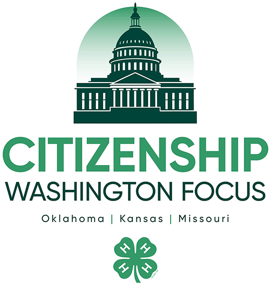 4-H Citizenship Washington Focus featuring Missouri, Kansas, and Oklahoma and 4-H logo