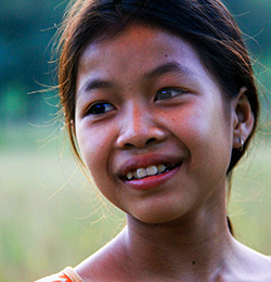 Portrait of a young smiling girl