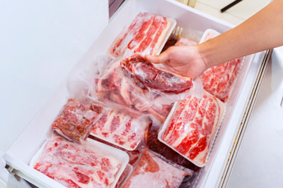 various packaged meat products