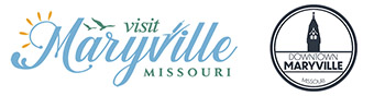Visit Maryville, Missouri and Downtown Maryville Missouri logos
