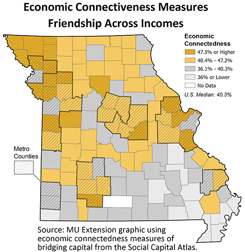 Economic Connectiveness Measures Friendship Across Incomes map graphic