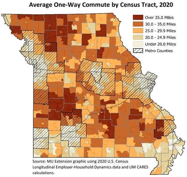 Missouri commuting map.