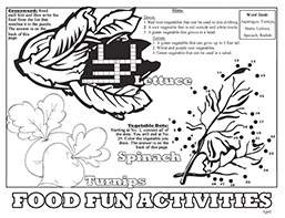 Food Fun activity sheet