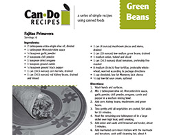 Can-Do flier with recipes using canned foods