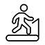 Illustration of person jogging on treadmill