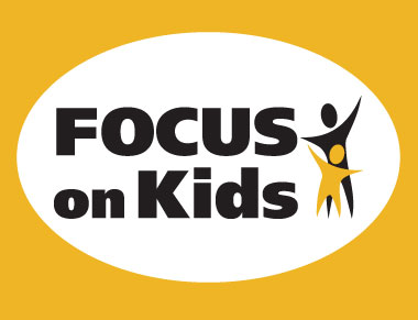Focus on Kids type with symbol of a parent and child