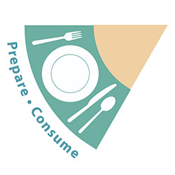 Icon for Prepare, Consume stage of food systems