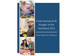 Cover of Food Assistance and Hunger in the Heartland 2021 report
