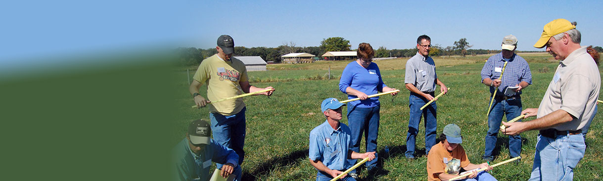 Craig Roberts explains how to just a grazing stick during a grazing school