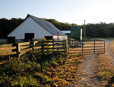 A barn at the Wurdack Extension and Education Center