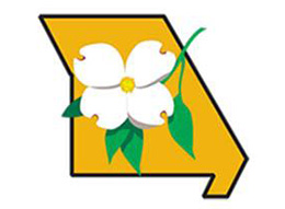 state of missouri with flower on it