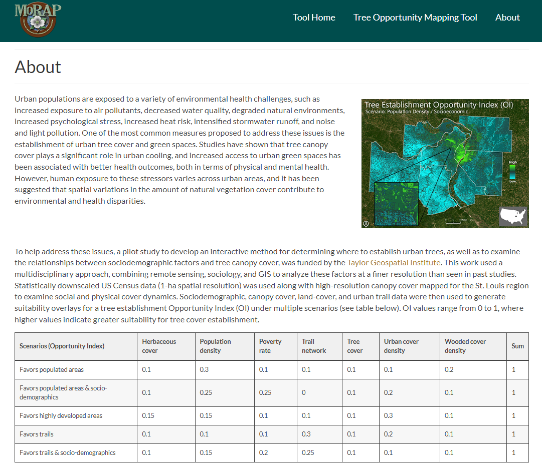 Tree planting opportunity analysis for the St. Louis region