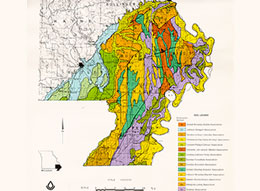 Map of southeast Missouri soil associations