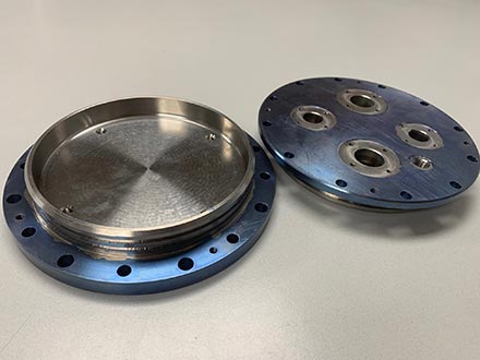 Titanium part machined for the U.S. Navy. Photo property of Hannibal Machine. Used with permission.