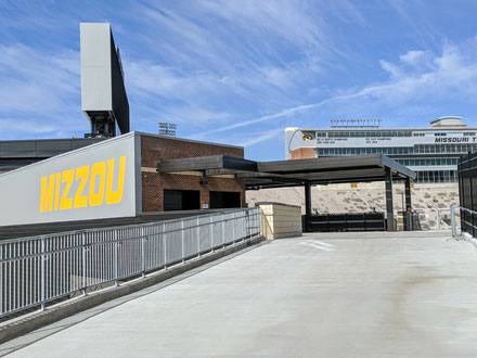 Entry to football stadium at Mizzou.