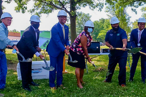 The City of Dellwood groundbreaking ceremony for a state-of-the-art outdoor skating rink.