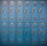 row of school lockers