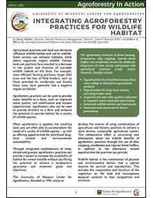 Cover of the guide Integrating Agroforestry Practices for Wildlife Habitat.