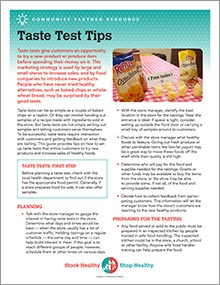 Taste test tips.