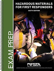 Covers of Hazardous Materials for First Responders, 6th Edition Exam Prep.