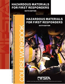 Covers of Hazardous Materials for First Responders, 6th Edition Manual and Workbook Package.