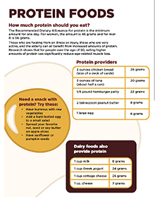 Eating on a budget handout sharing tips for stretching your food dollars.