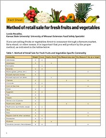Page 1 of Method of Retail Sale for Fresh Fruits and Vegetables