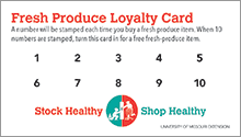 Fresh produce loyalty card.