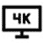 4K streaming icon.