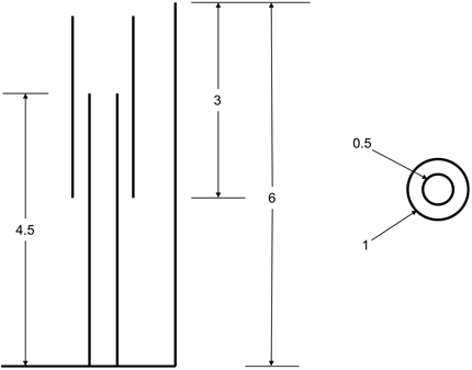 Profile and plan views of a pull-plug.