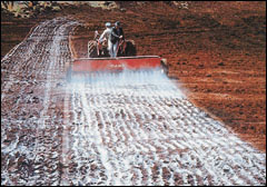 Dispersants such as sodium tripolyphosphate (STPP) may be spread and then disked into the soil before compaction to seal a pond bottom.