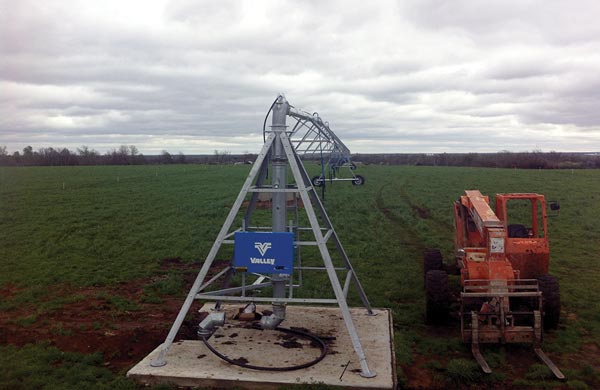 Center-pivot irrigation system.