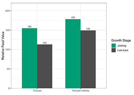 Relative feed value bar chart.