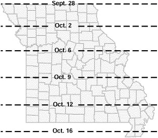 Fly-free dates for Missouri.