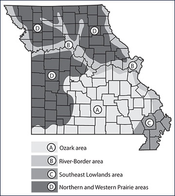 Missouri tree-growing areas.