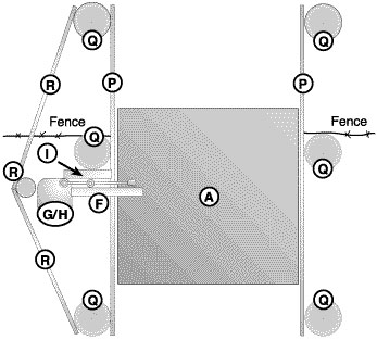 Top view of treadle sprayer